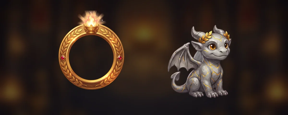 Milestone rewards: the Beacon of the Great Hall frame and Granite the pet