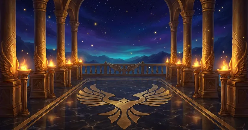 The Hall Terrace battle board in Zarhold, a card MMORPG that rewards inviting friends with coins and trophies