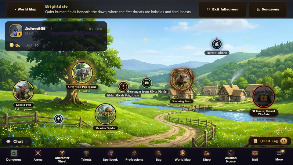 A hero’s land in Zarhold: enemies, quests and the game menu
