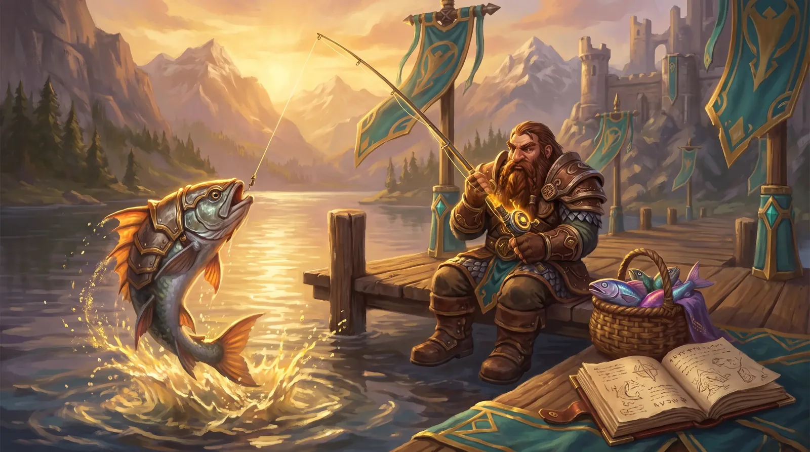 Fishing by the water: a scene, a journal and recipes